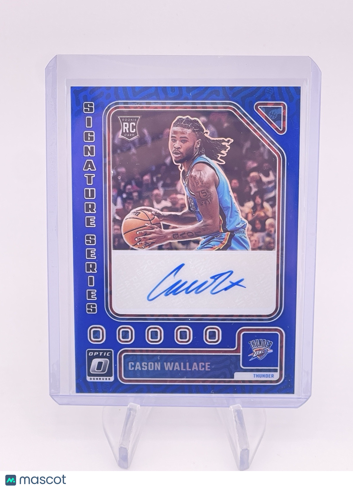 Cason Wallace 2023 Blue Optic Auto Autograph /25 Rookie RC Prizm OKC Thunder