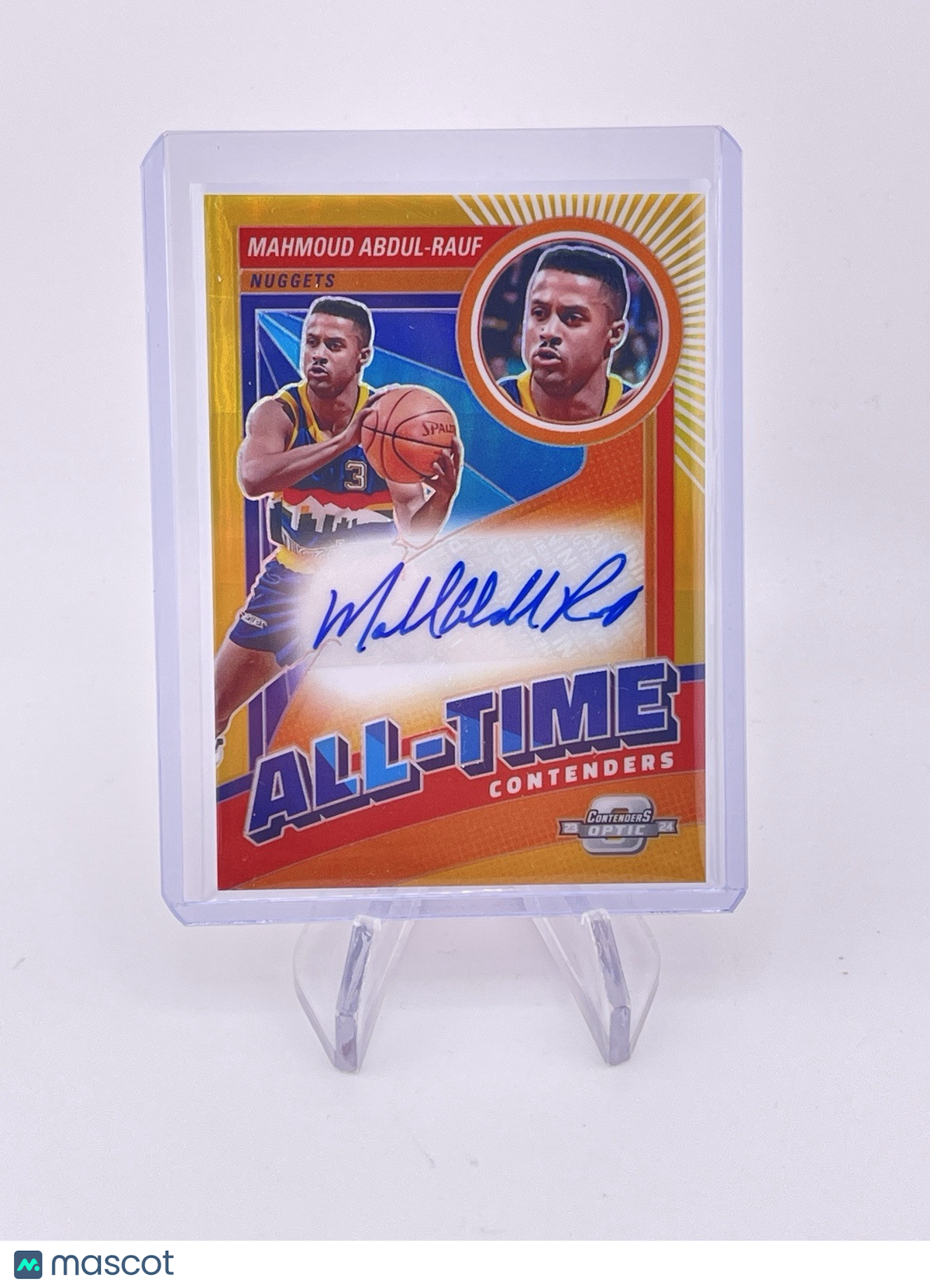 Mahmoud Abdul-Rauf 2023-24 Panini Contenders Optic Auto Autograph Gold Prizm /10