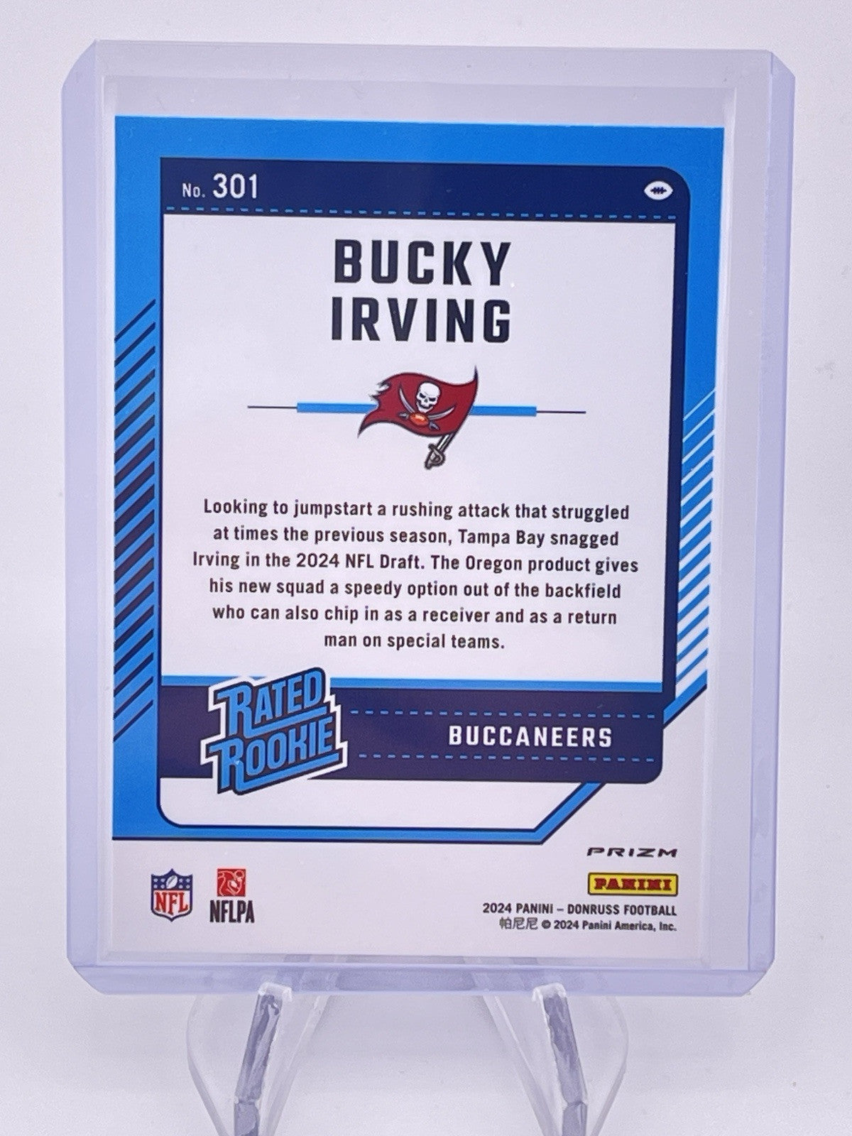 BUCKY IRVING 2024 PANINI DONRUSS OPTIC PREVIEW BLUE SCOPE SP RC Rookie