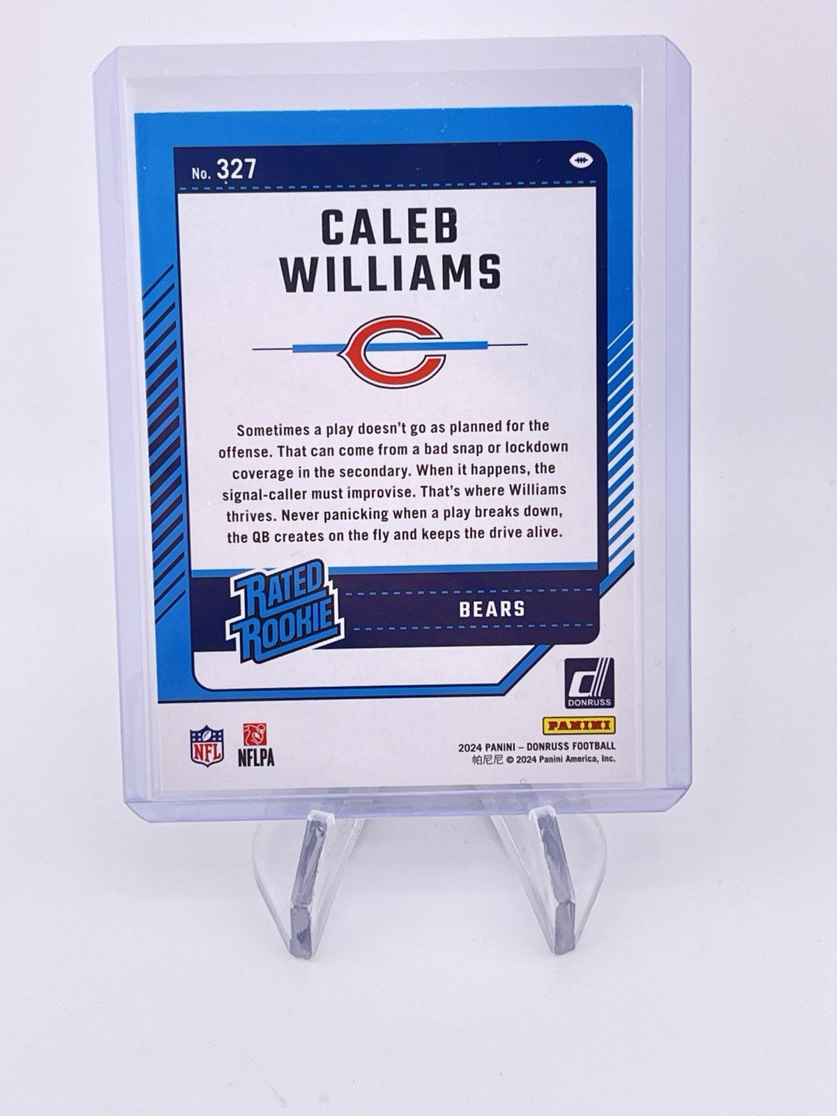 Caleb Williams 2024 Donruss Rated Rookie Green Press Proof RC Bears