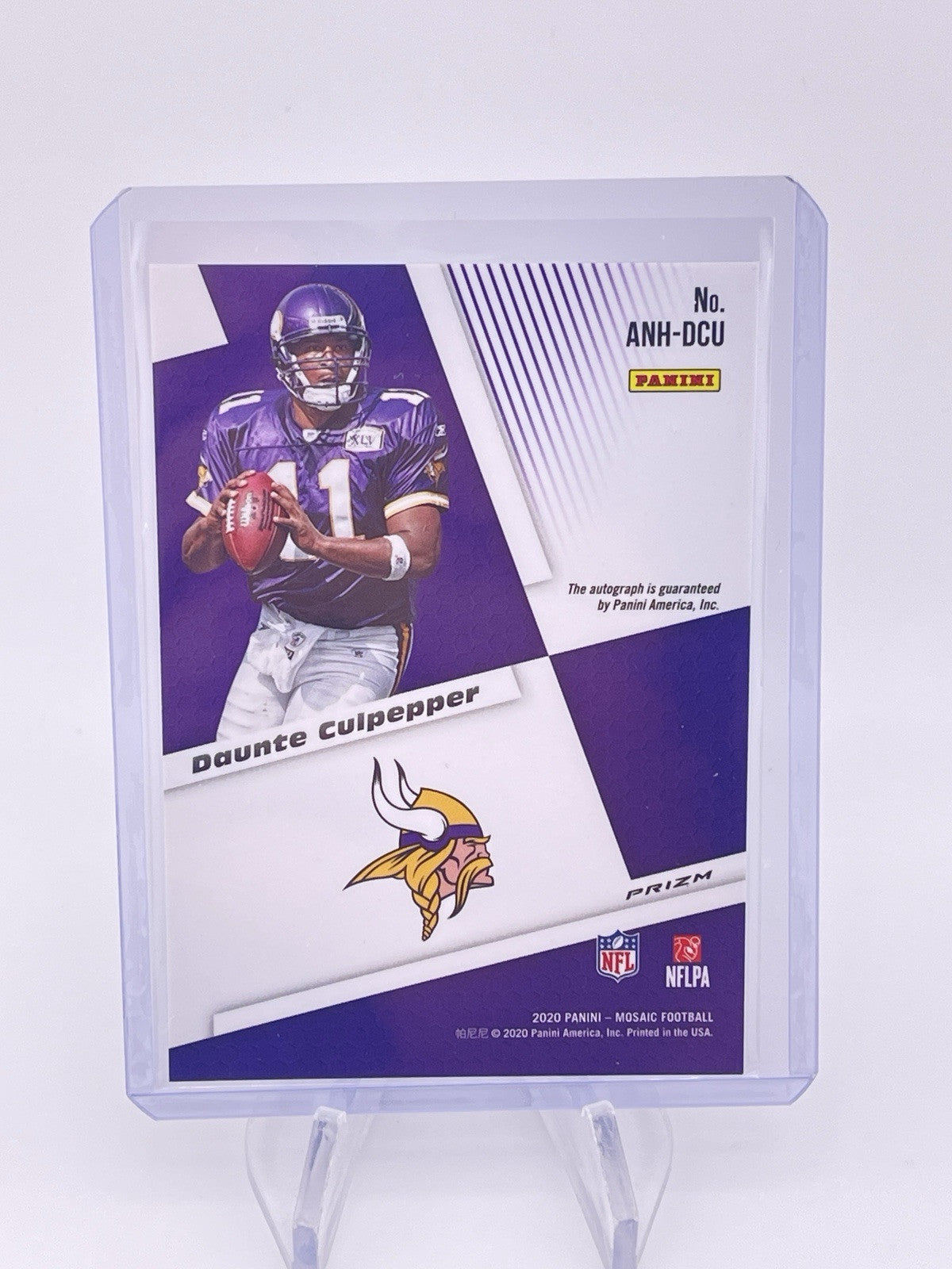 Daunte Culpepper 2020 No Huddle Auto Autograph Signature Vikings