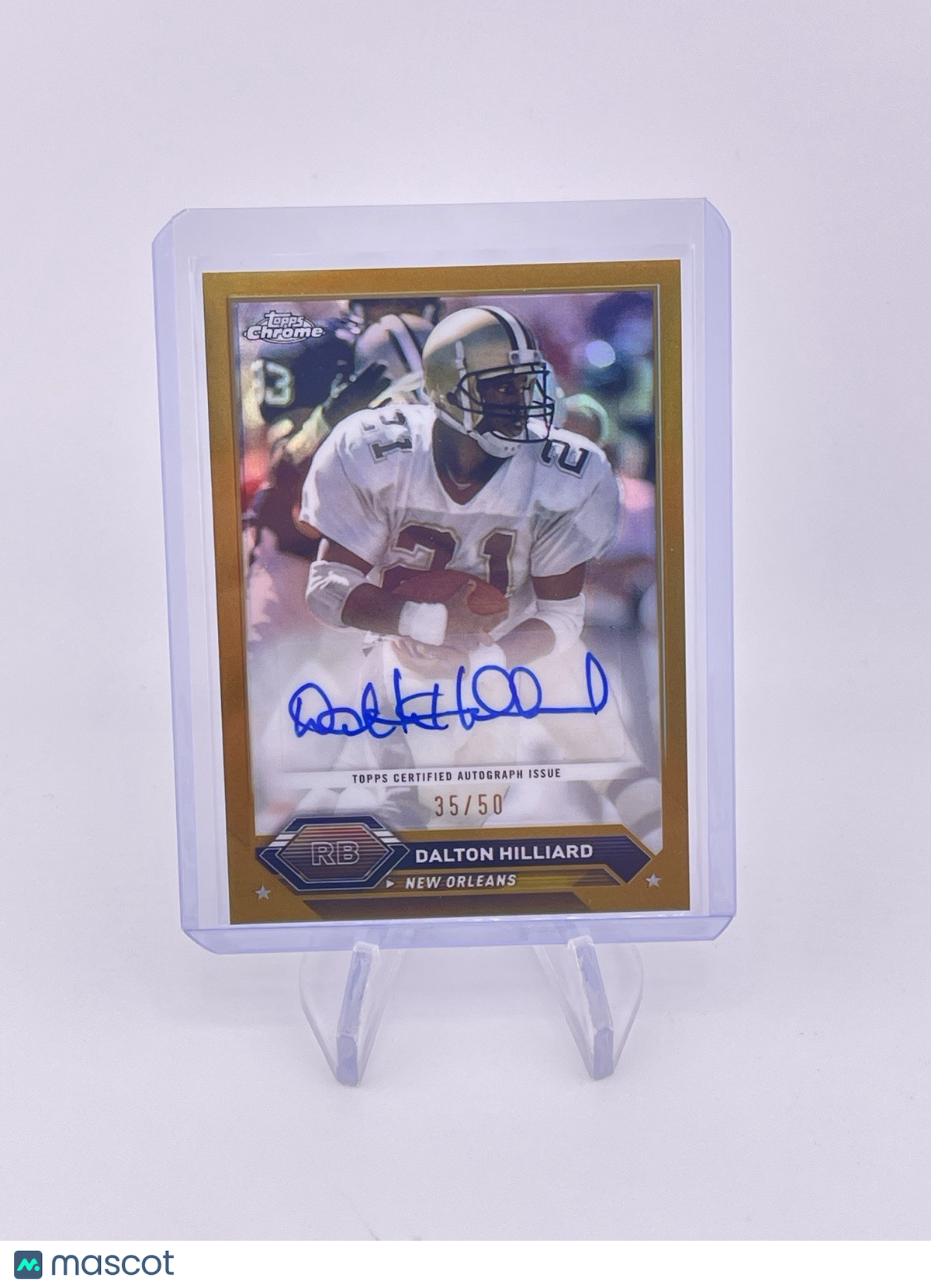 Dalton Hilliard 2024 Topps Chrome Gold Refractor /50 Auto Autograph Signature