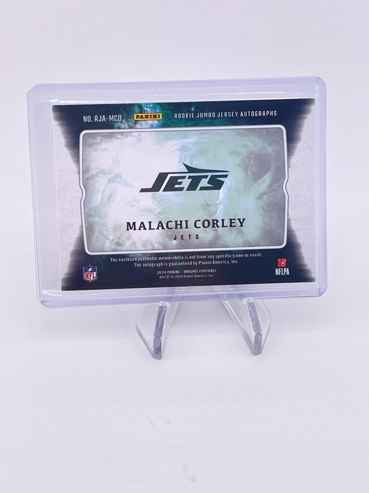 Malachi Corley 2024 Origins Jersey Patch Auto Autograph /75 RPA Rookie Rc