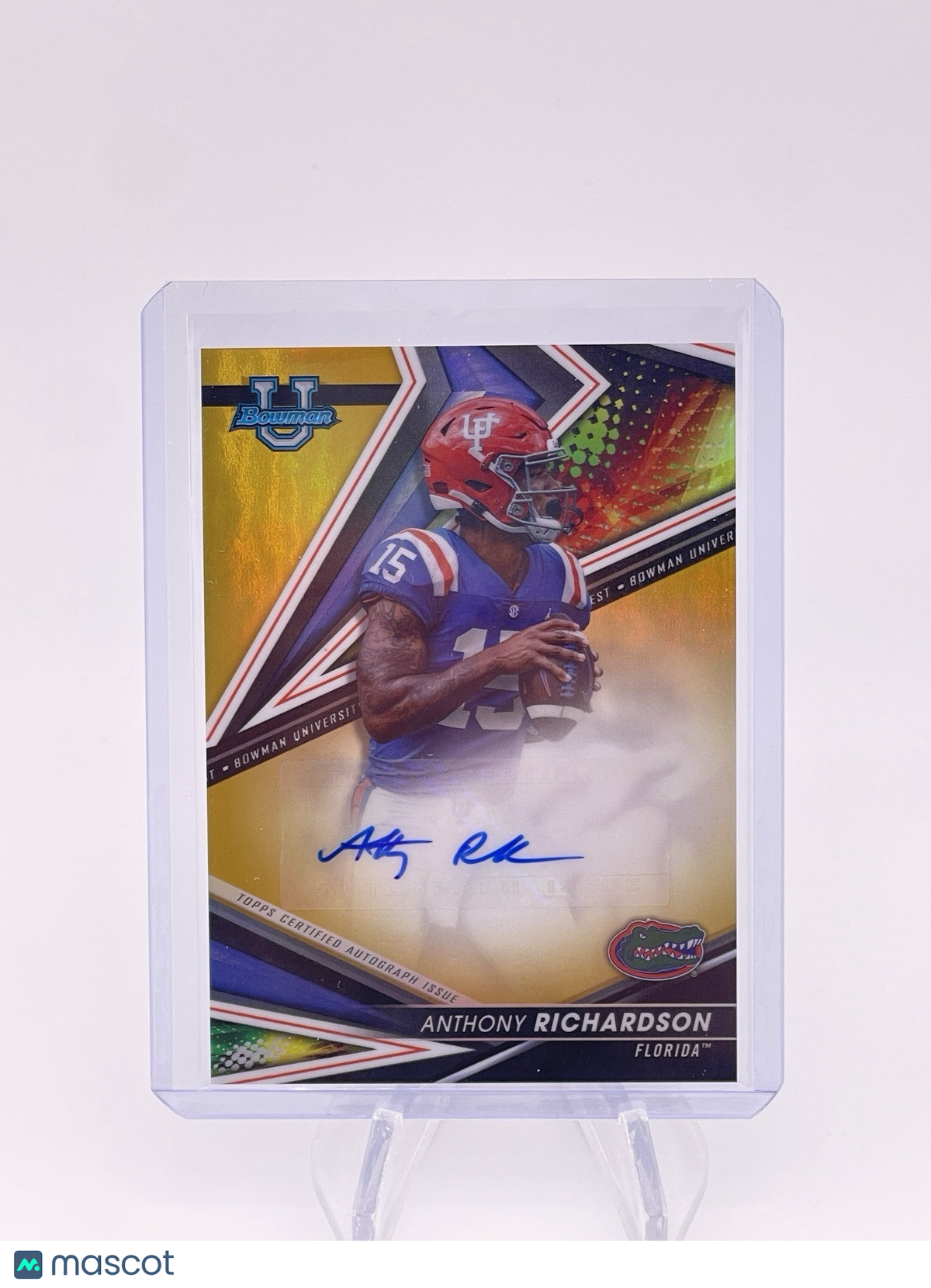 Anthony Richardson 2022 Bowman U Best Chrome Gold /50 Auto Autograph Refractor