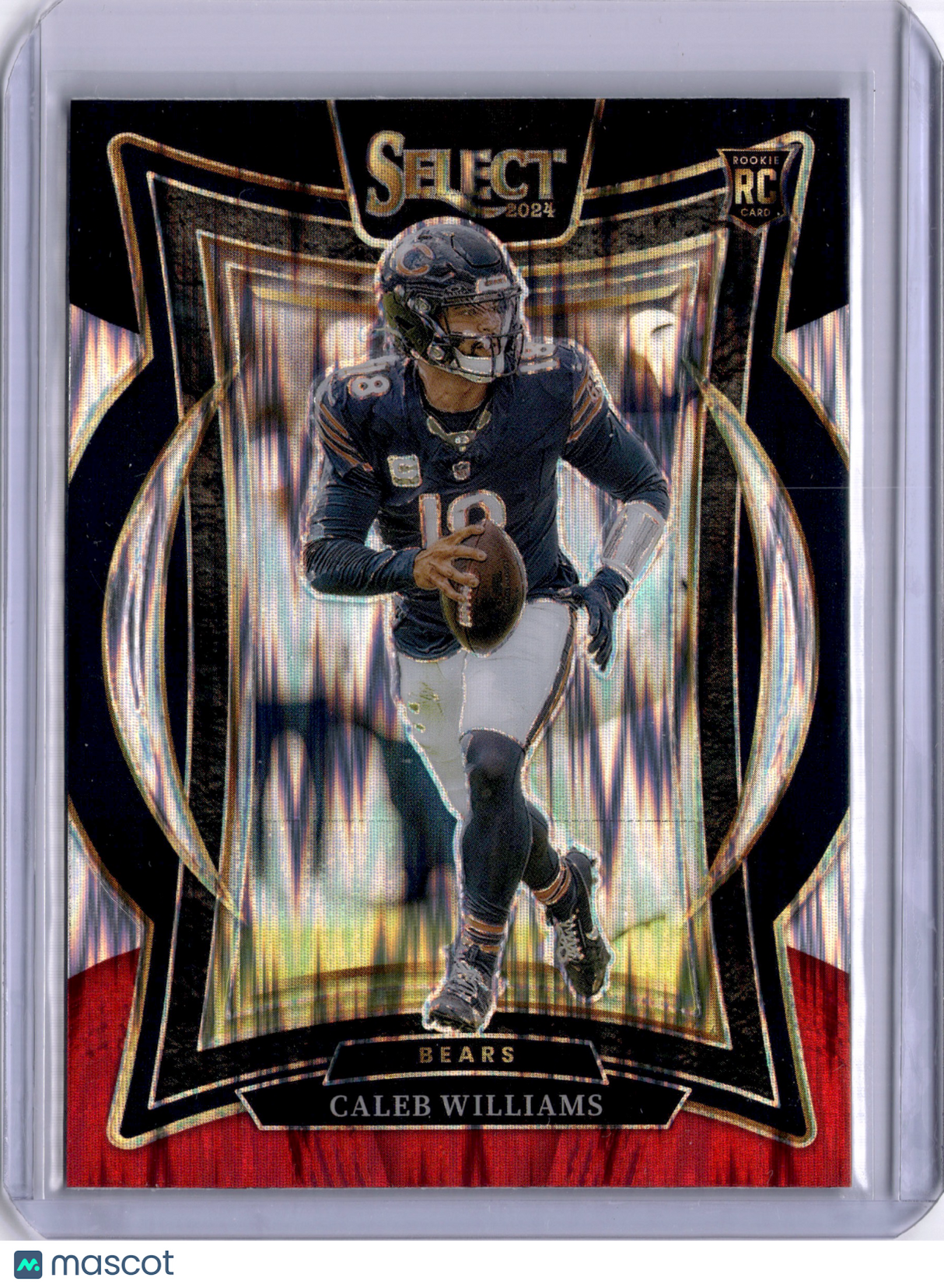 Caleb Williams 2025 Panini Select Black & Red Shock Rookie RC Bears