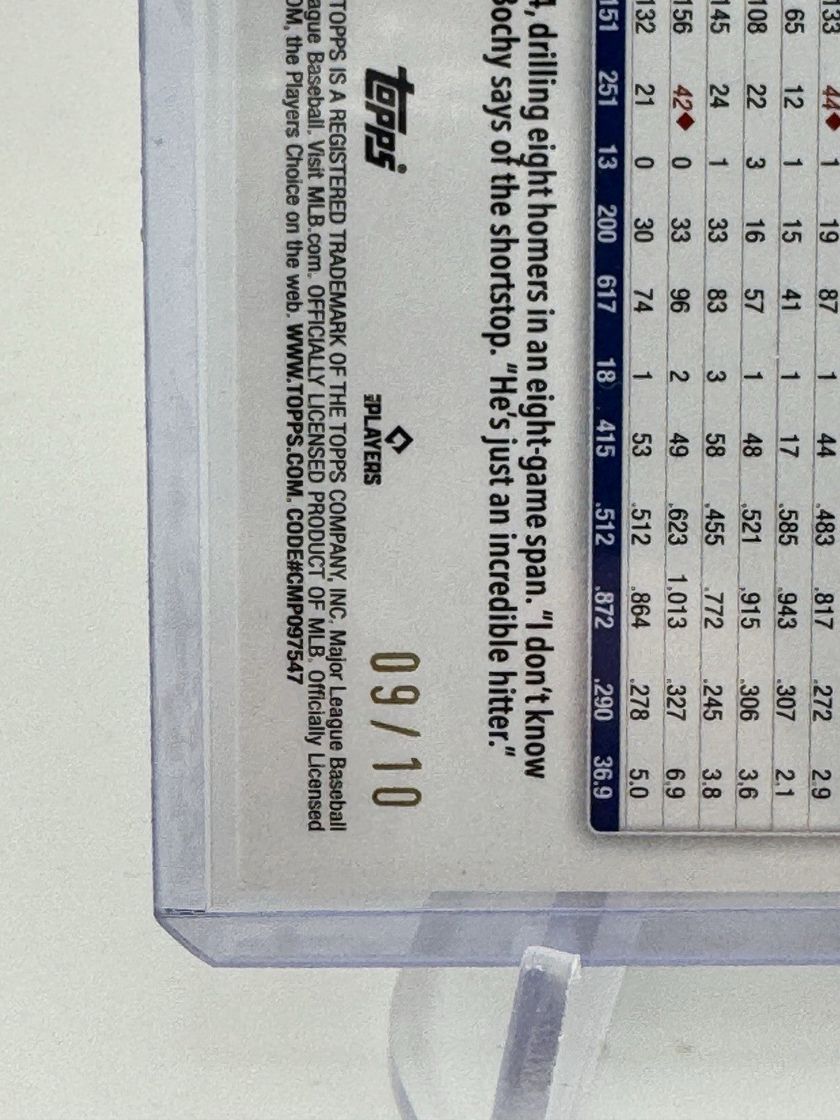 Corey Seager 2025 Topps Series 1 Black Holo Foil /10 Rangers SP