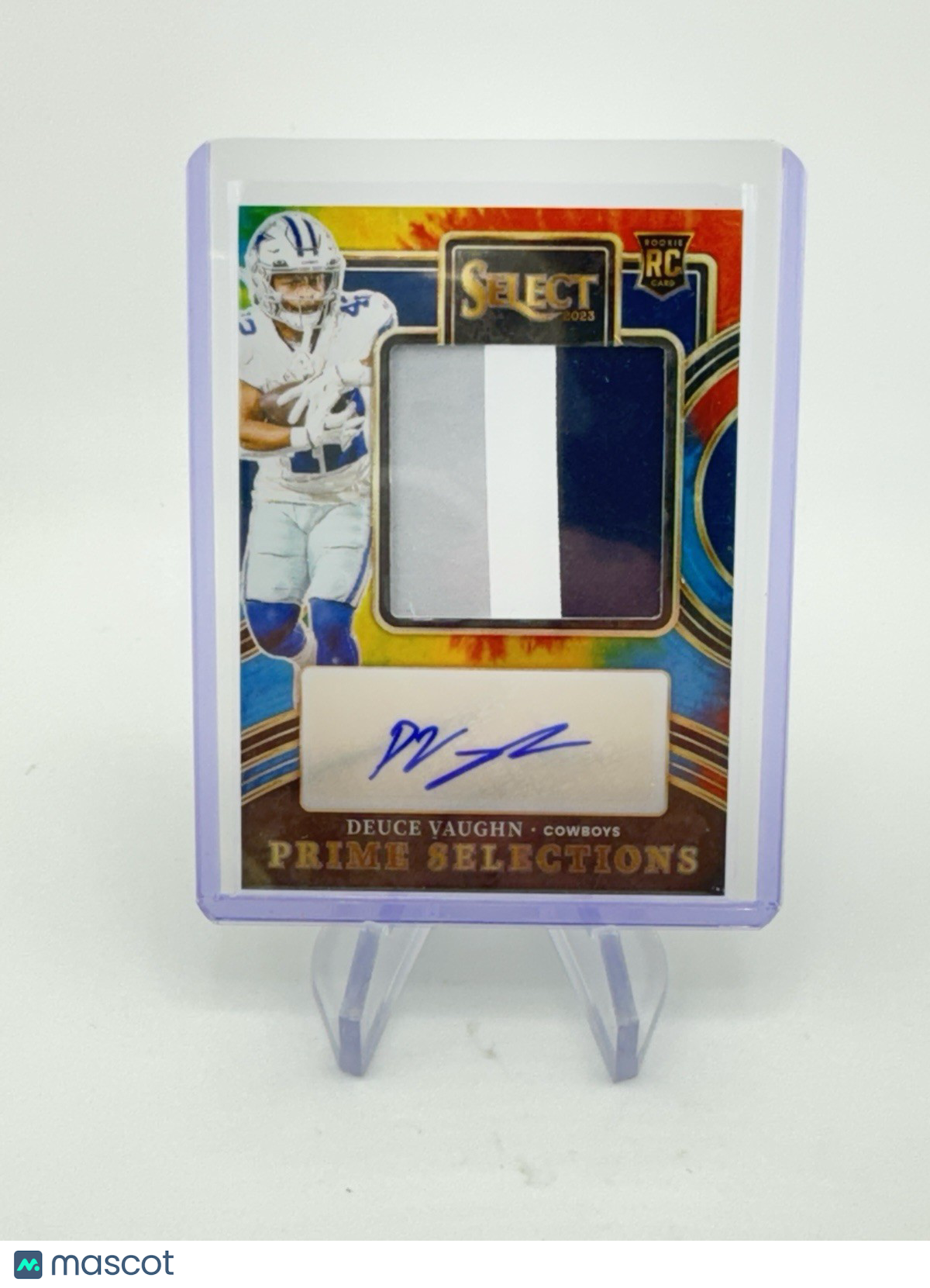 Deuce Vaughn 2023 Panini Select Tie-Dye Auto /25 Dallas Cowboys RPA RC