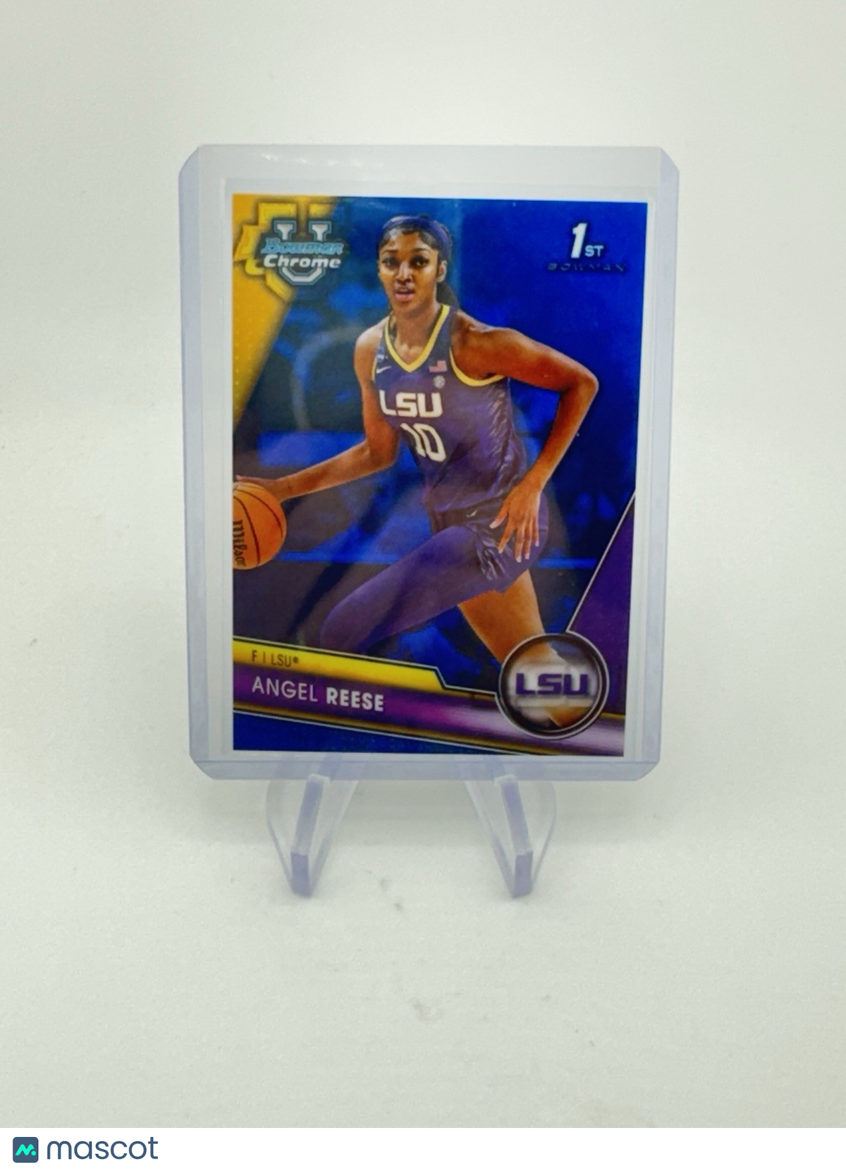 Angel Reese 2023-24 Bowman U Chrome Blue RayWave Refractor 1st Prospect /199 LSU