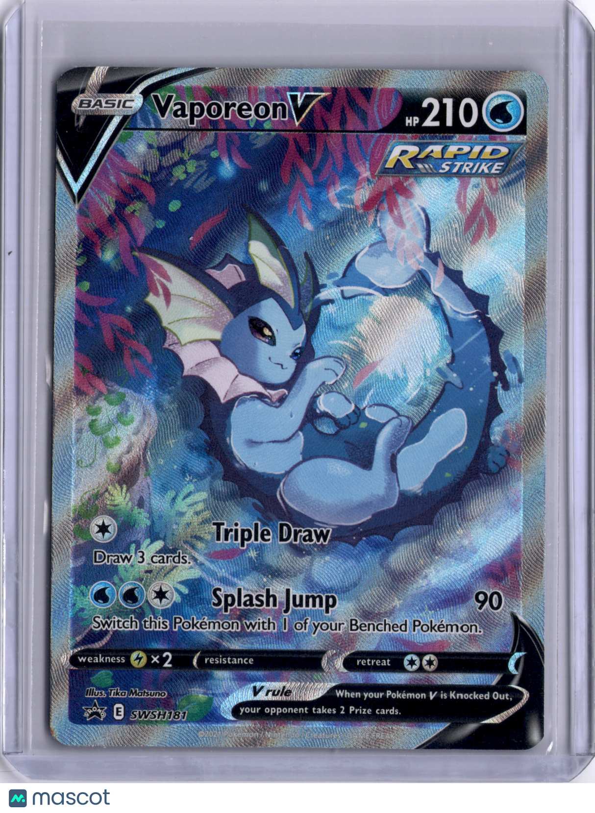 Vaporeon V Black Star Promos SWSH151 Holo Full Art TCG