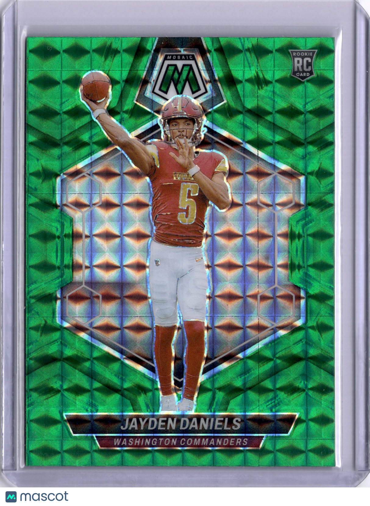 Jayden Daniels 2024 Panini Mosaic Green Rookie RC Commanders