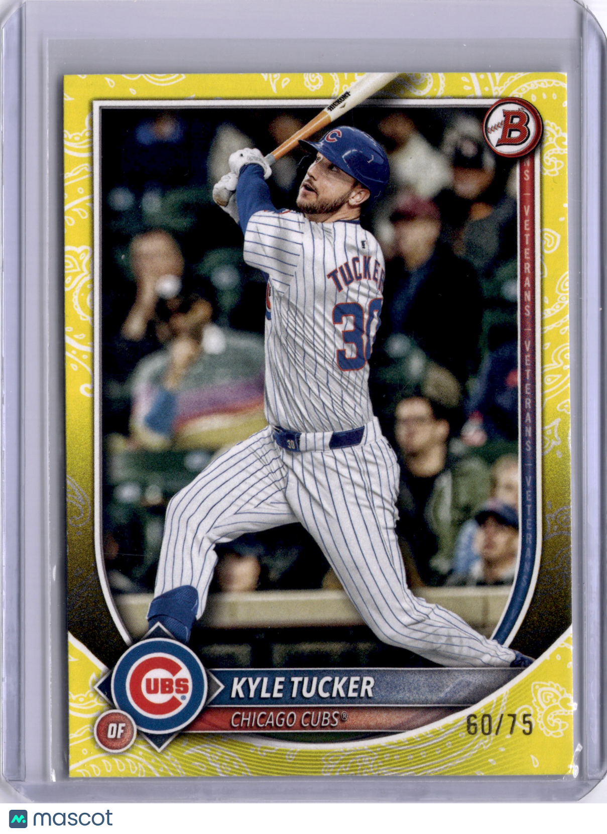 Kyle Tucker 2025 Bowman Yellow Pattern /75 Cubs