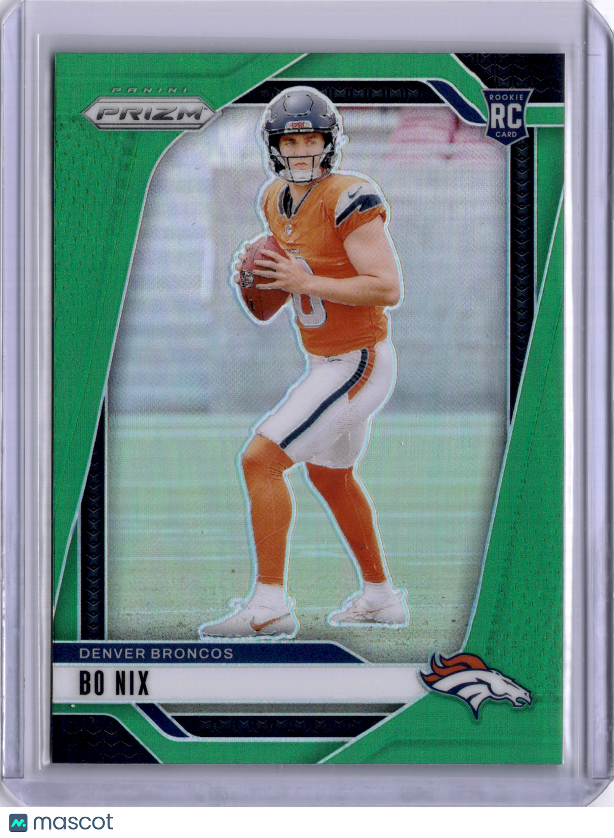 Bo Nix 2024 Panini Prizm Green Rookie RC Broncos