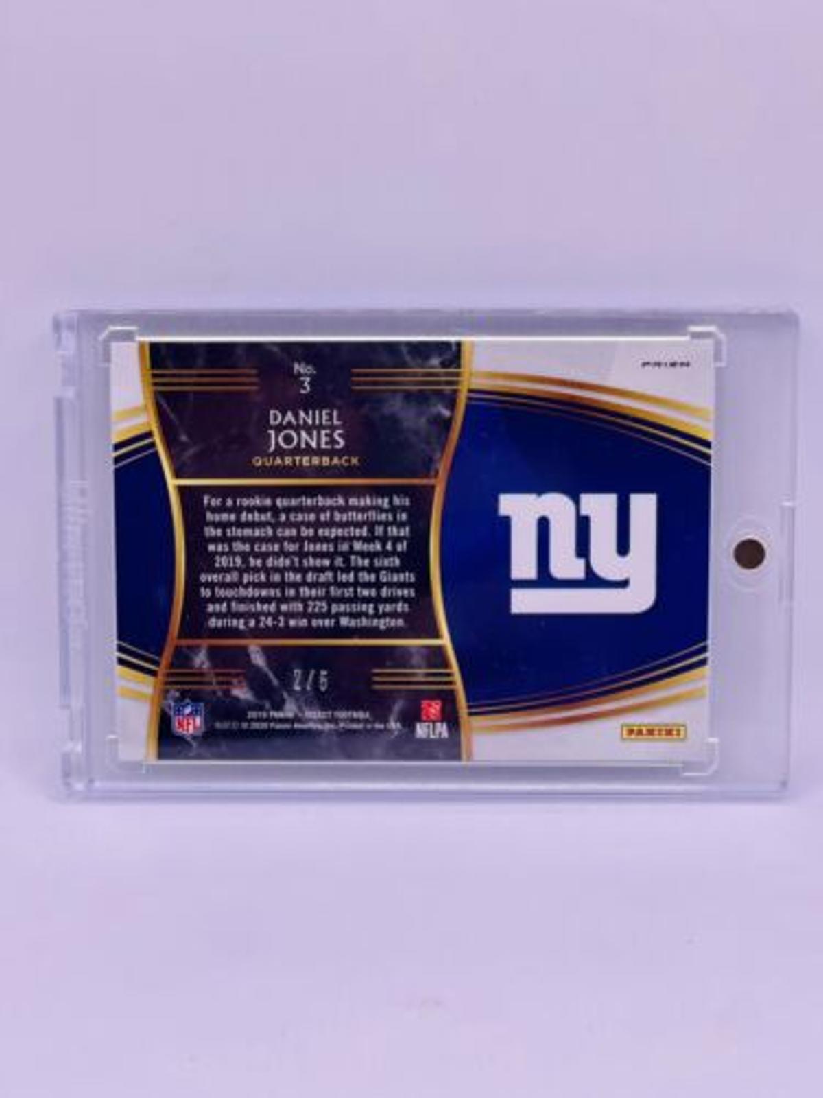 Daniel Jones 2019 Panini Select Rookie RC Green Hyper /5 Football
