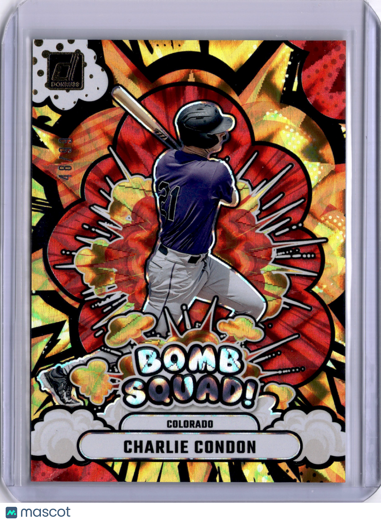 Charlie Condon 2025 Panini Donruss Bomb Squad /99 Rockies