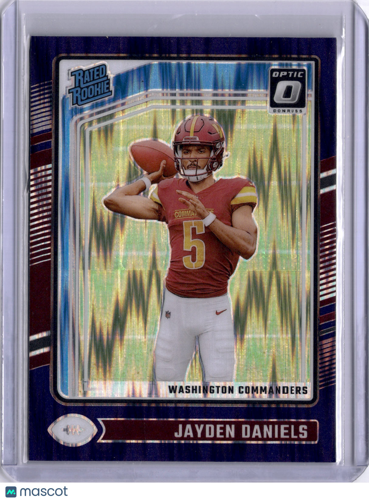 Jayden Daniels 2024 Panini Donruss Optic Purple Shock Rated Rookie RC