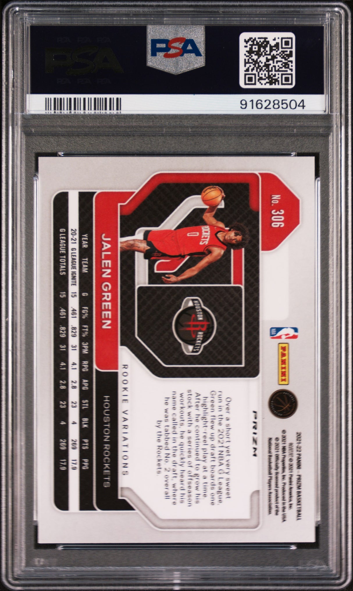 Jalen Green 2021 Panini Prizm PSA 9 Variation Fast Break Rookie RC Rockets