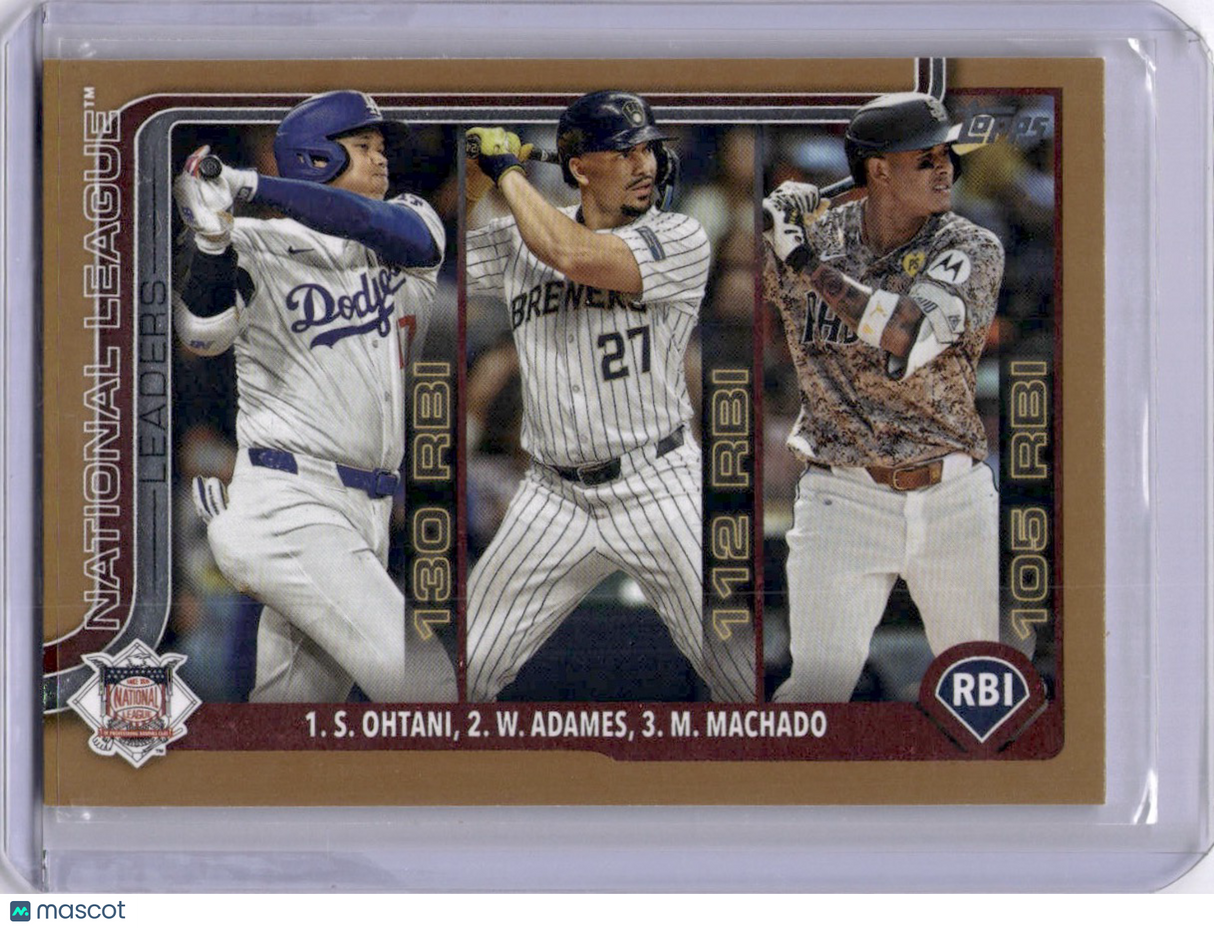 Shohei Ohtani Willy Adames Manny Machado 2025 Topps Series One /2025 Gold
