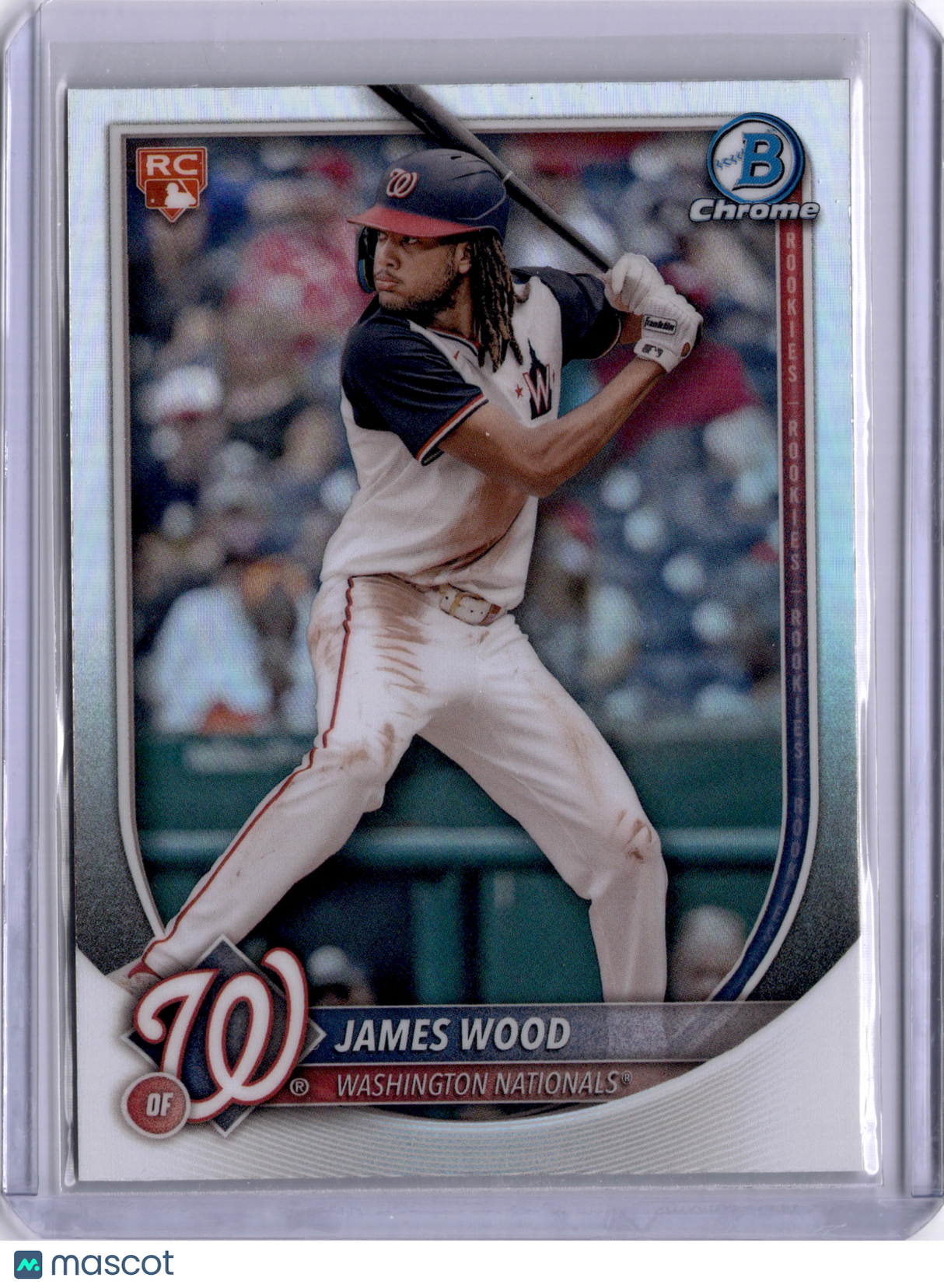 James Wood 2025 Bowman Chrome Red Rookie Logo RC Redemption Nationals