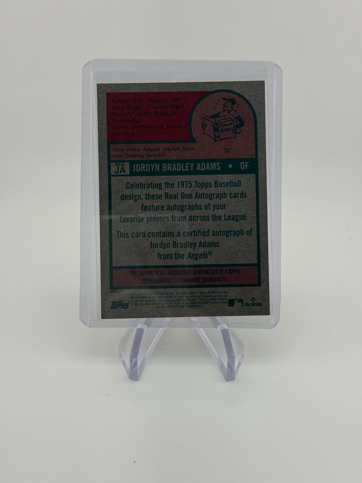 Jordyn Adams 2024 Topps Heritage Rookie On Card Auto RC Angles