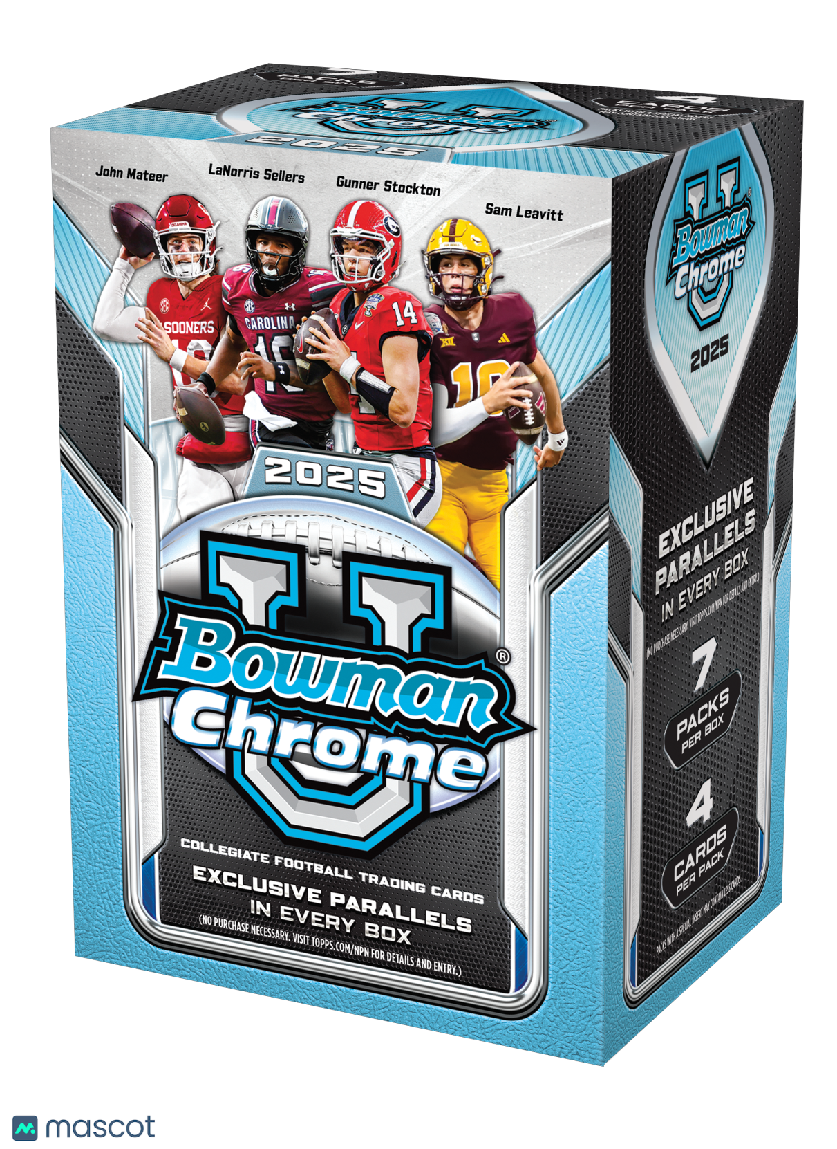 2025 Bowman Chrome University Football Blaster Box