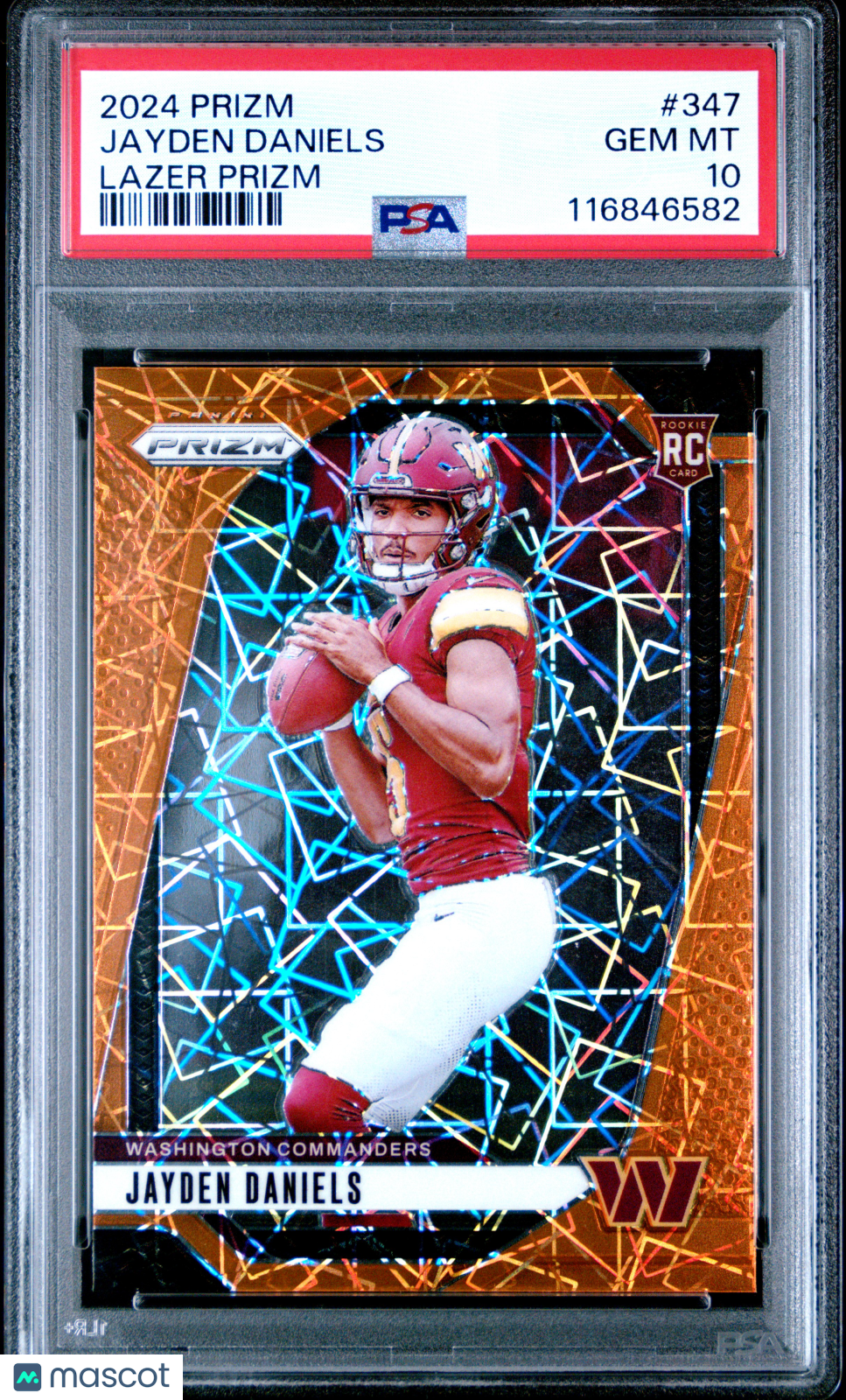 Jayden Daniels 2024 Panini Prizm Lazer Rookie RC PSA 10 Gem Mint Commanders