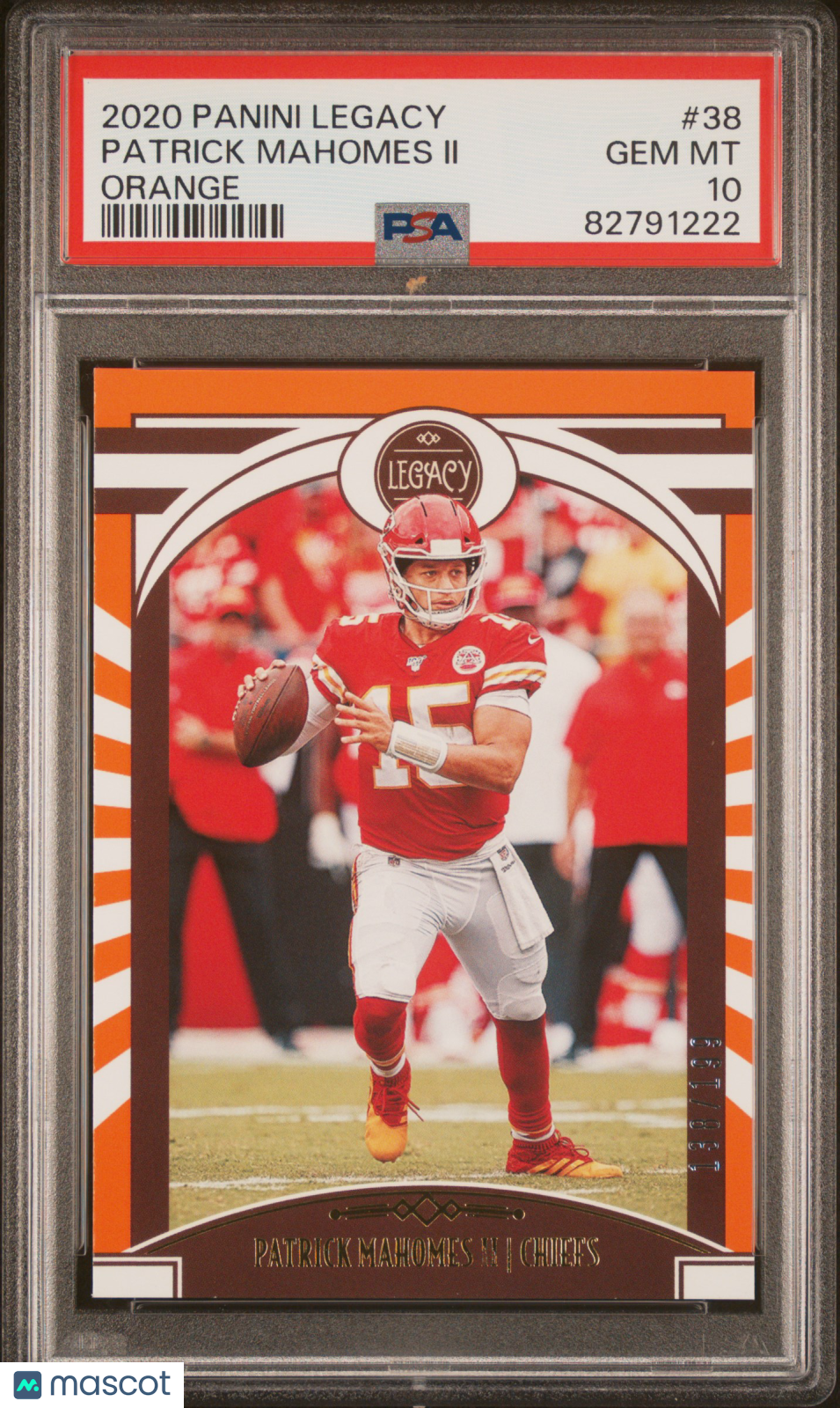 Patrick Mahomes II 2020 Panini Legacy Orange /199 PSA 10 Gem Mint Chiefs