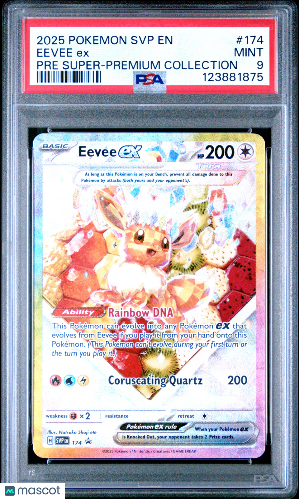 Eevee EX 2025 Pokemon Black Star Promo #174 Super-Premium Coll PSA 9 Mint