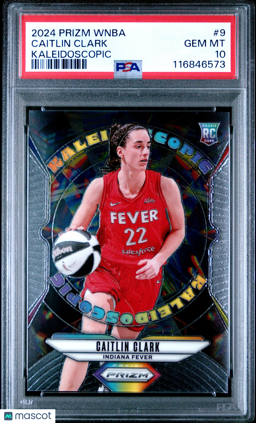 Caitlin Clark 2024 Prizm WNBA Rookie RC Kaleidoscopic PSA 10 Gem Mint Fever
