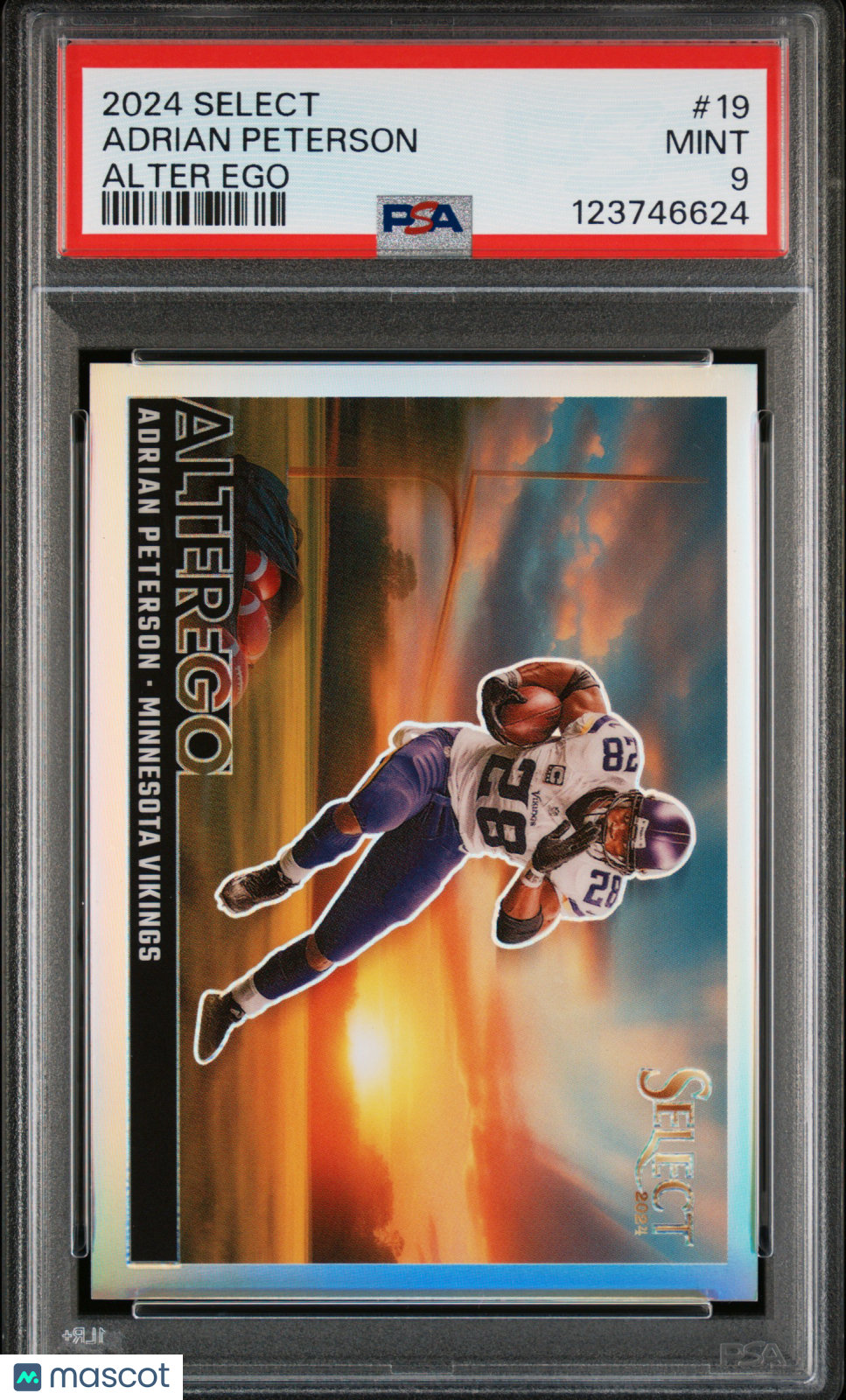 Adrian Peterson 2024 Panini Select Alter Ego PSA 9 Mint Vikings