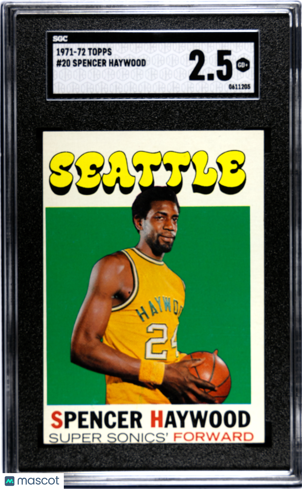 Spencer Haywood 1971 Topps #20 SGC 2.5Seattle Super Sonics