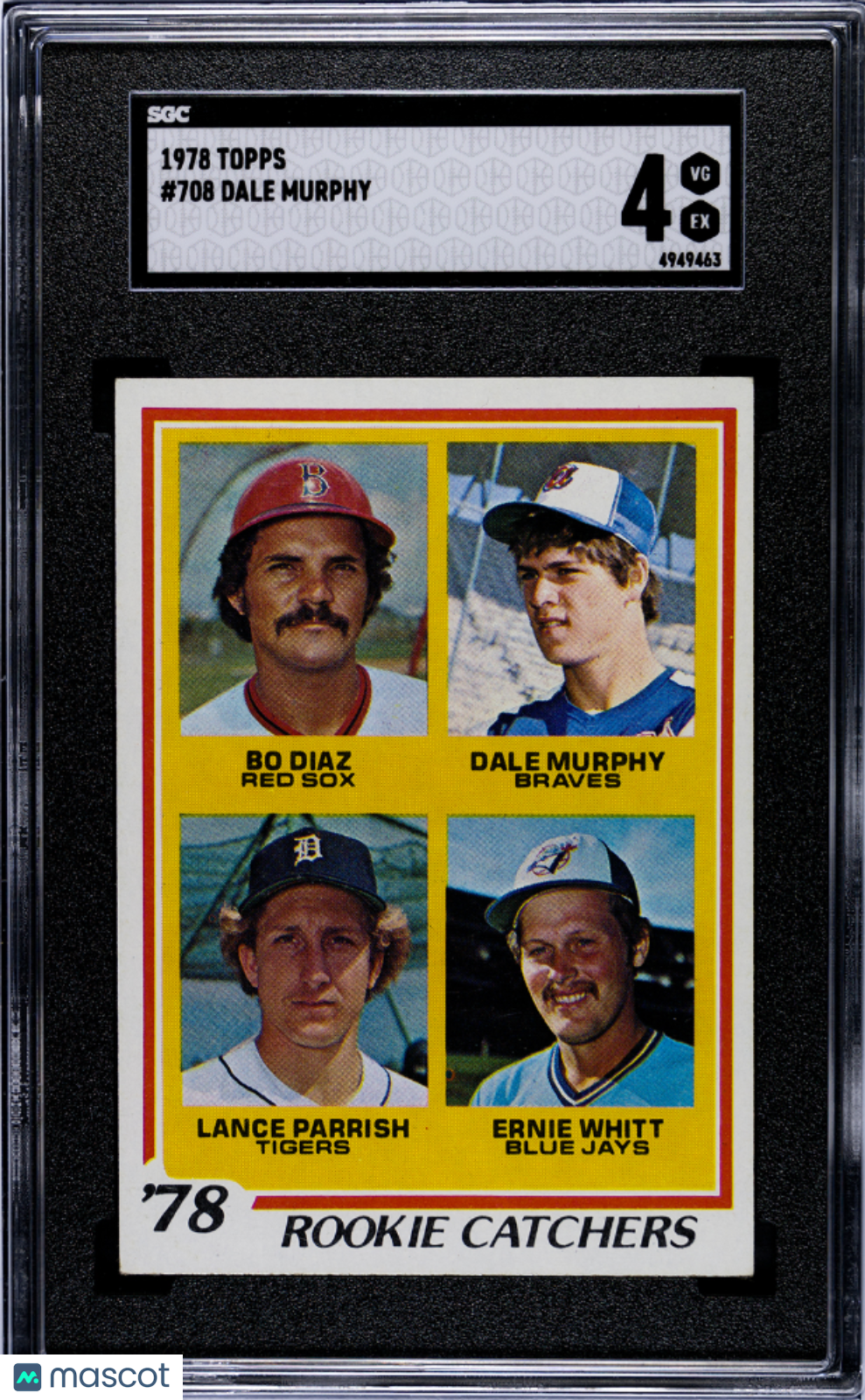 Dale Murphy Lance Parrish Rookie Catchers 1978 Topps RC SGC 4