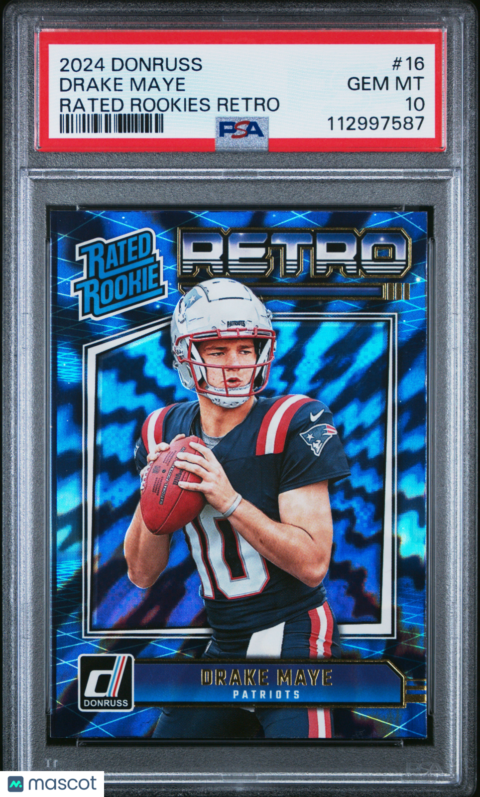 Drake Maye 2024 Panini Donruss Rated Rookies Retro Rookie RC PSA 10 Gem Mint