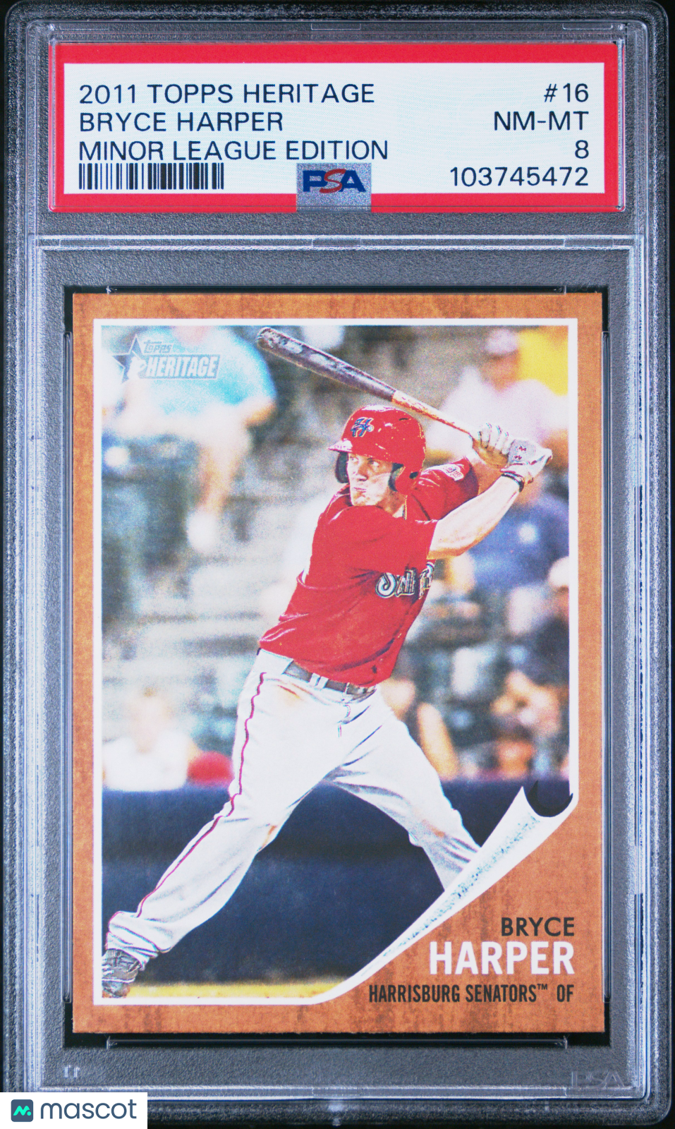 Bryce Harper 2011 Topps Heritage Minor League Edition PSA 8 Near Mint