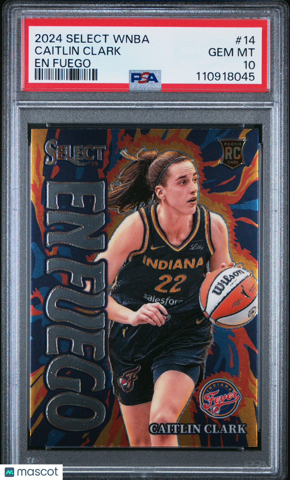 Caitlin Clark 2024 Select WNBA EN Fuego Rookie RC Insert PSA 10 Gem Mint Fever