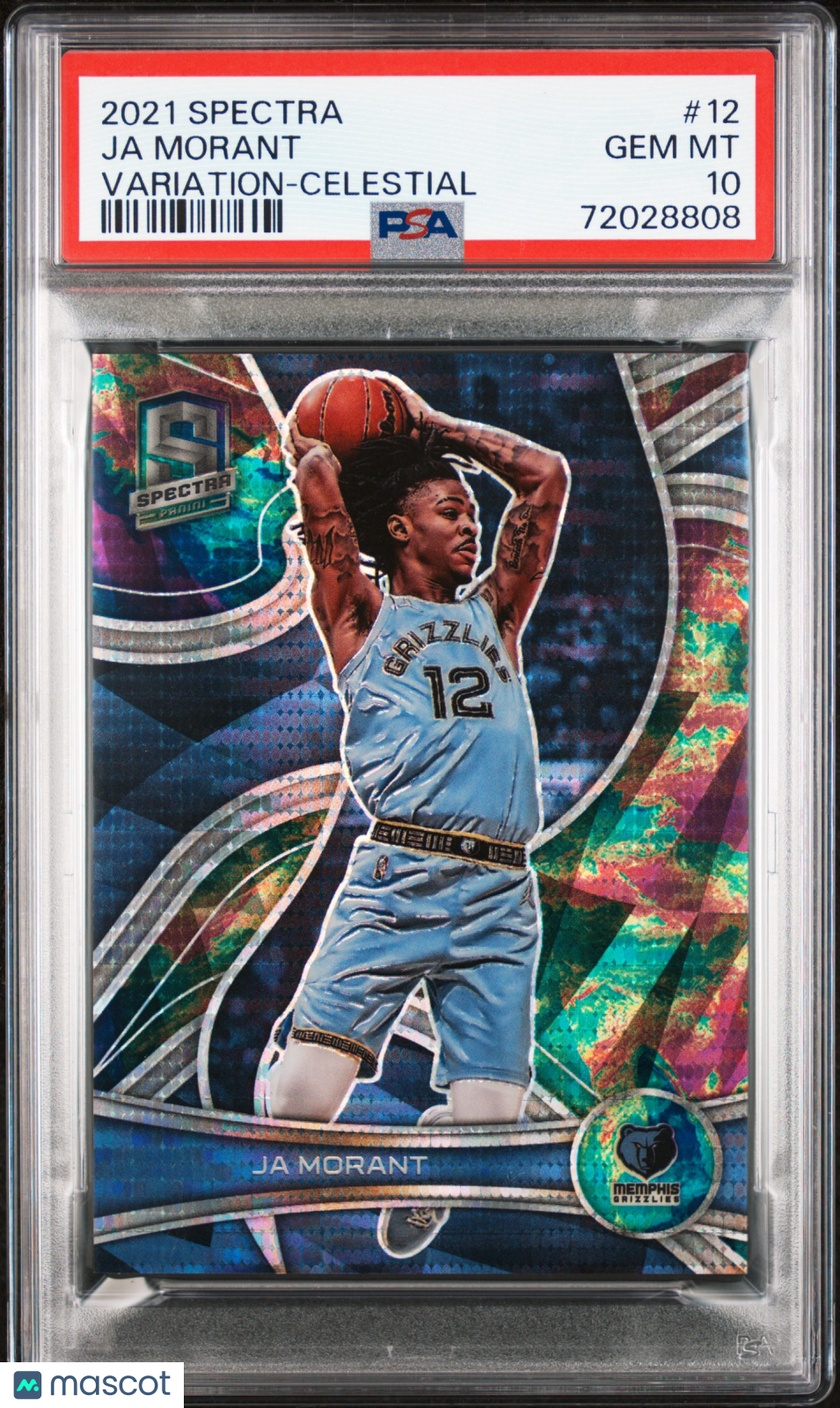 Ja Morant 2021 Panini Spectra PSA 10 Gem Mint Variation Celestial /99