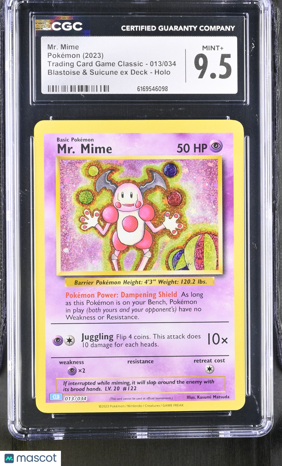 Mr. Mime 2023 Pokemon Trading Card Game Classic #013/034 Holo CGC 9.5
