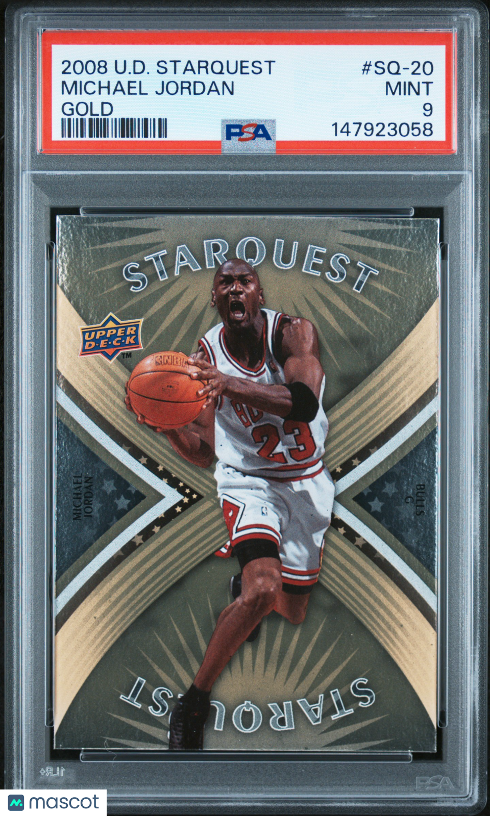 Michael Jordan 2008 Upper Deck Starquest Gold PSA 9 Mint Bulls