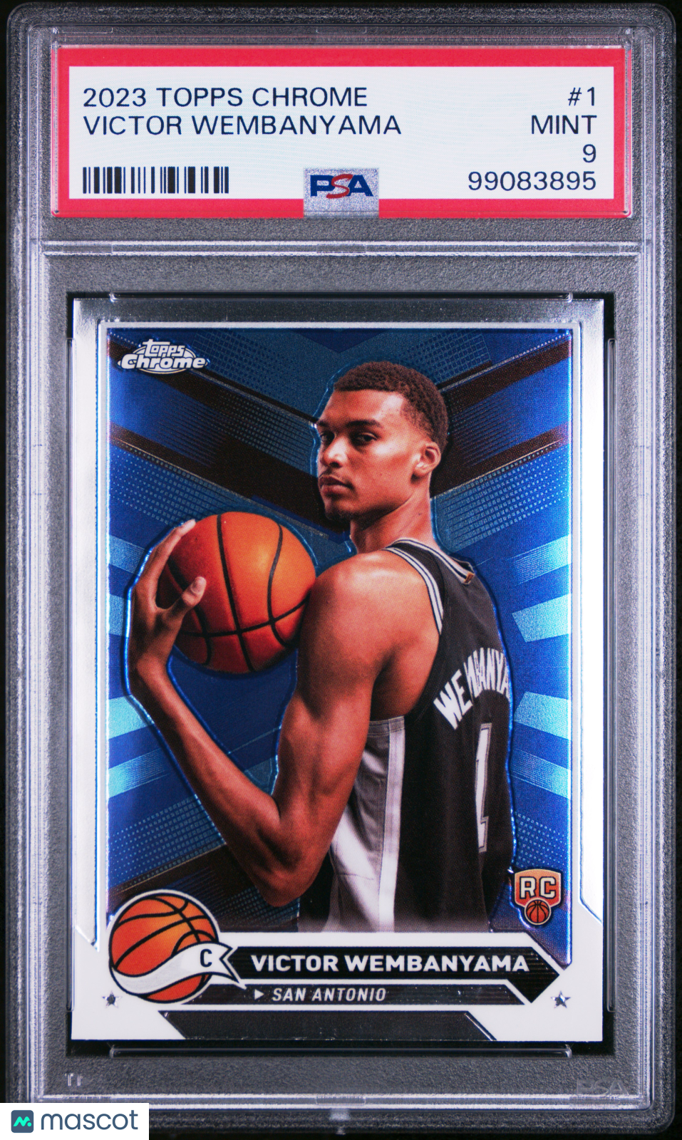 Victor Wembanyama 2023 Topps Chrome Rookie RC PSA 9 Mint Spurs
