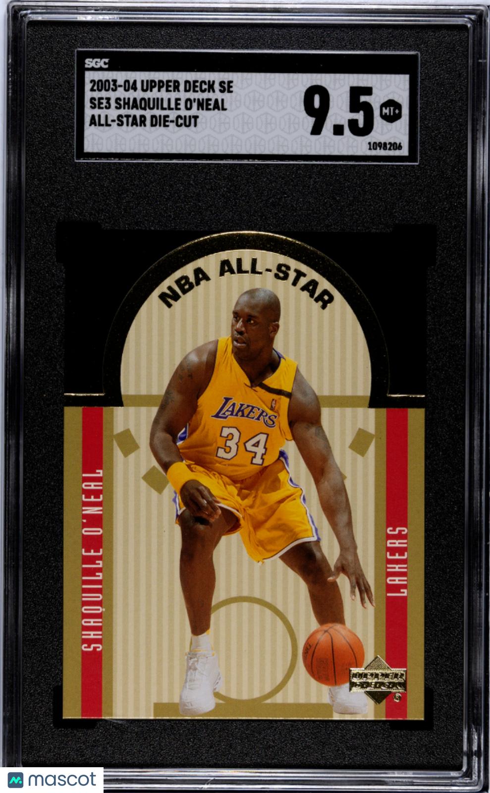 Shaquille O'Neal 2003 Upper Deck SE All-Star Die Cut Insert SGC 9.5 Mint+ Lakers