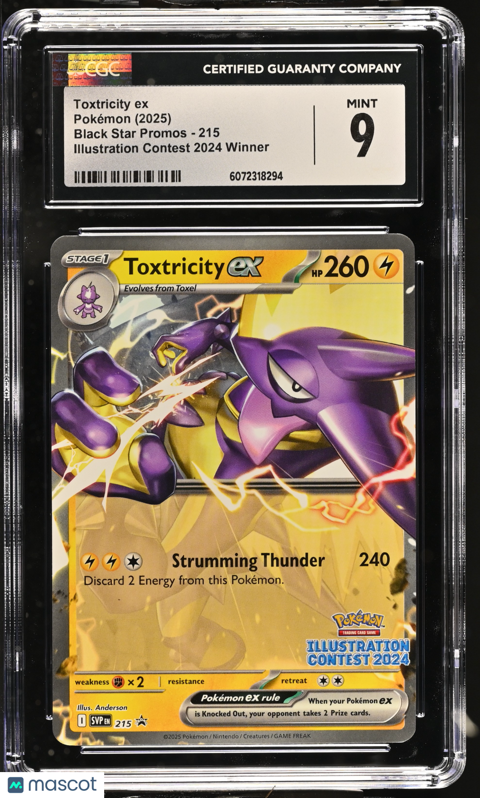Toxtricity ex 2025 Pokemon Black Star Promos 215 CGC 9