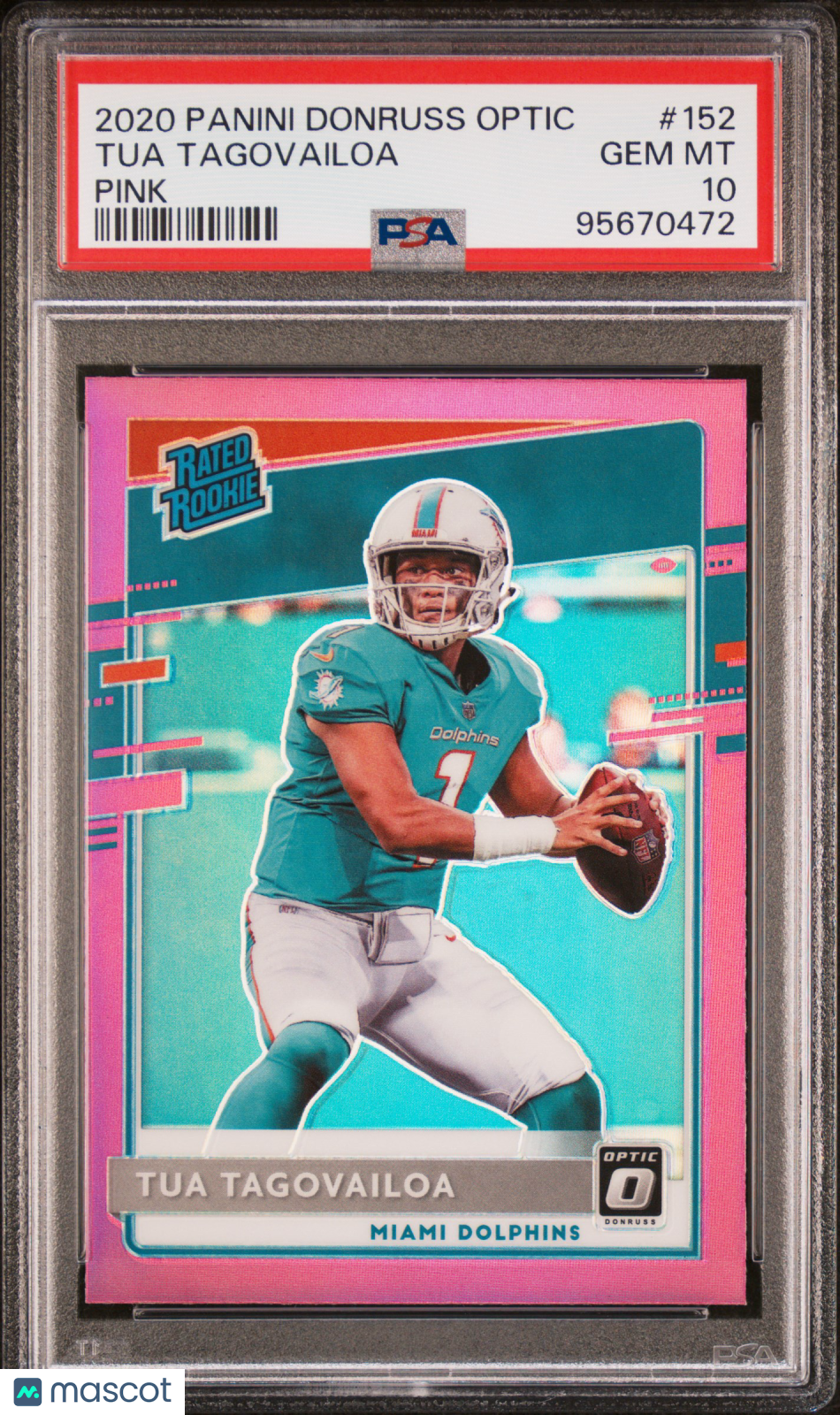 Tua Tagovailoa 2020 Panini Donruss Optic PSA 10 Pink Rookie RC Dolphins