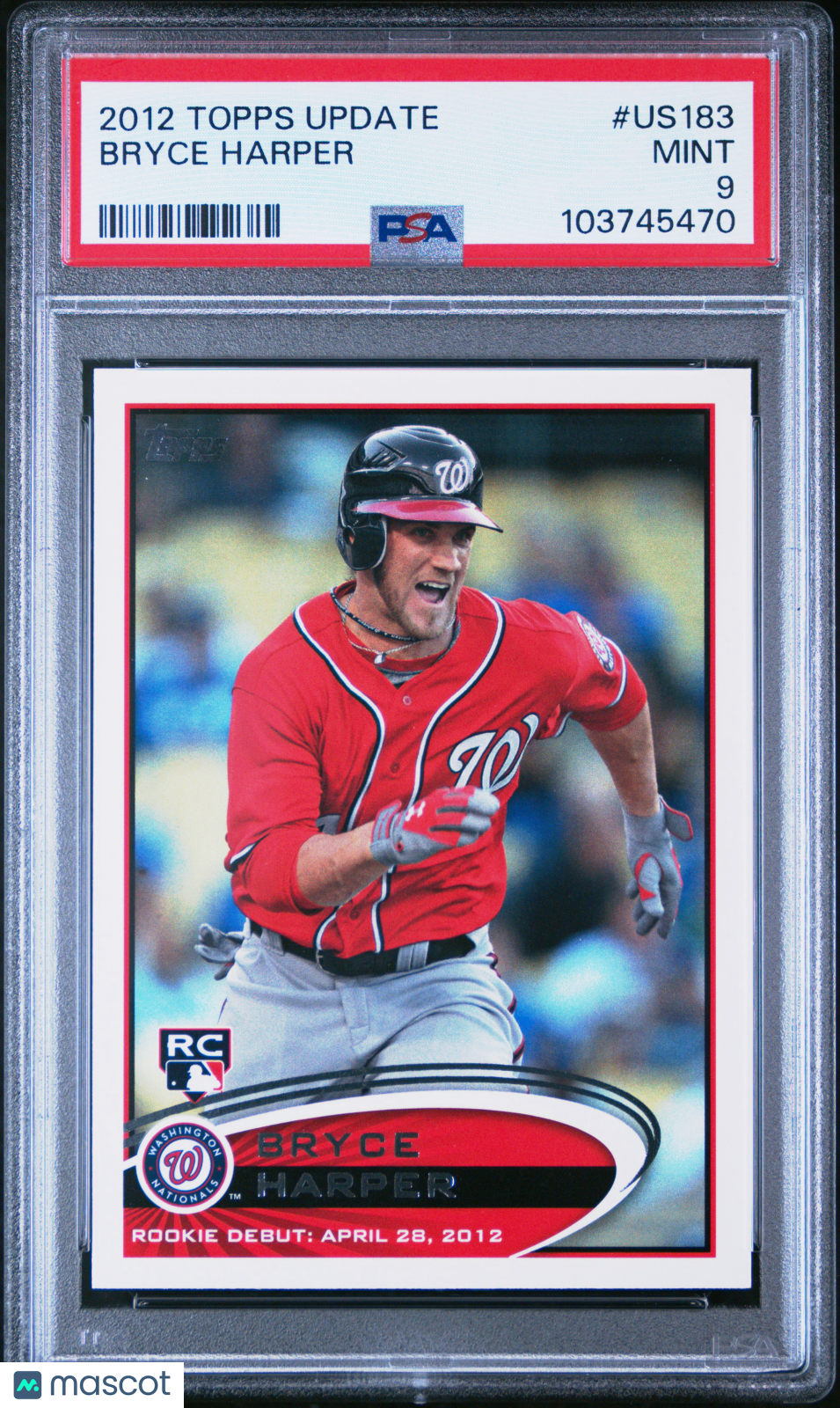 Bryce Harper 2012 Topps Update Rookie RC PSA 9 Mint