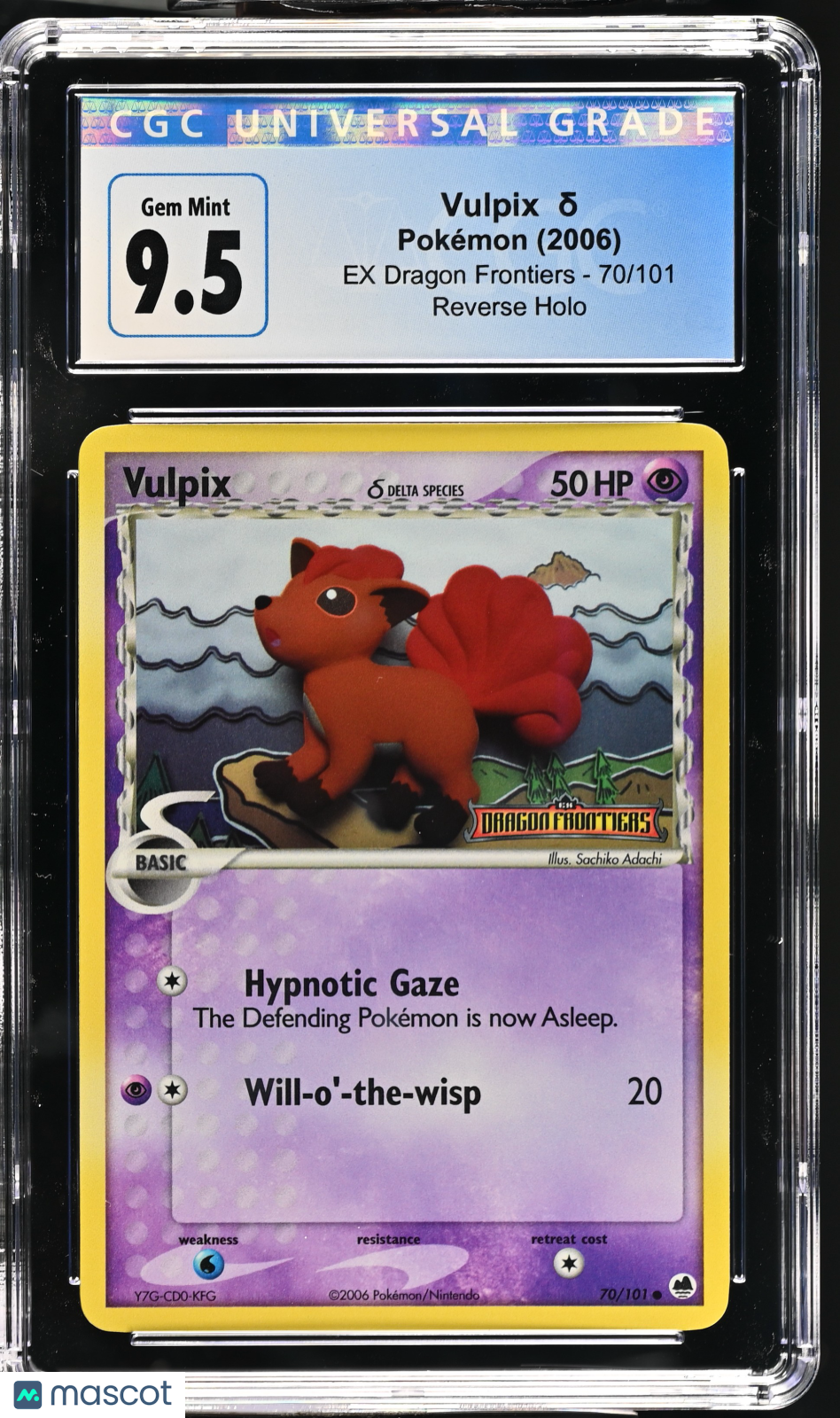 Vulpix 2006 Pokemon EX Dragon Frontiers #70/101 CGC 10 (Blue Label 9.5)