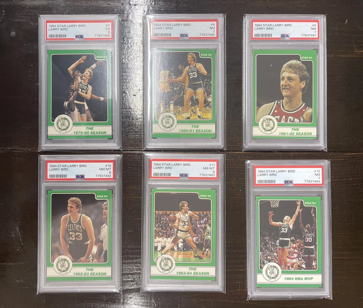 1984 Star Larry Bird Set PSA Graded 18 Cards Celtics