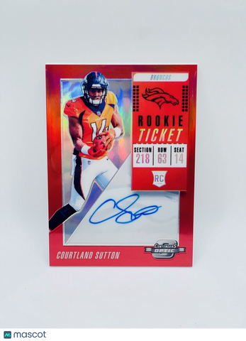 2018 Contenders Optic Courtland Sutton Rookie Ticket Red Prizm Auto /149 🔥