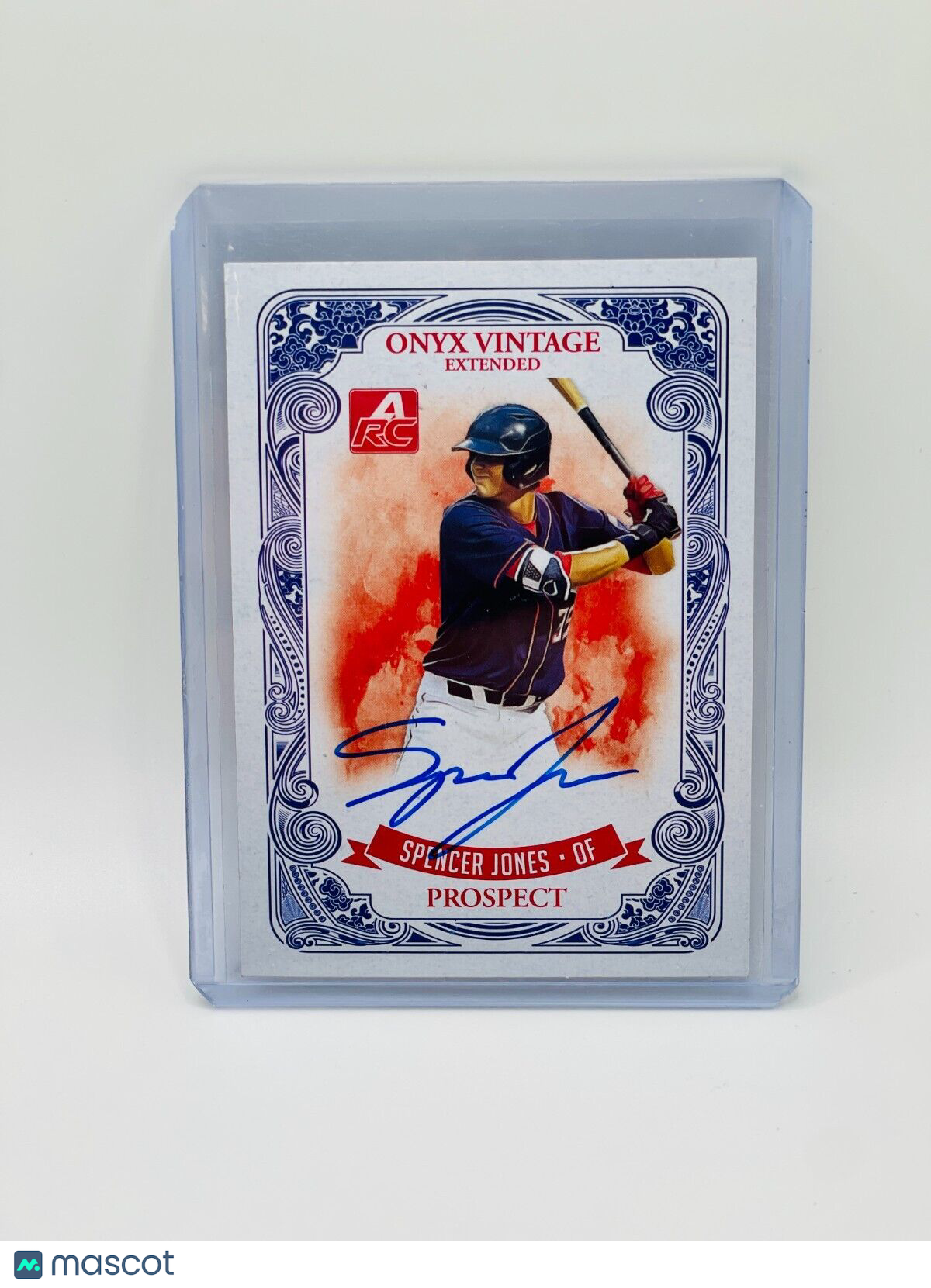 SPENCER JONES 2021 Onyx Vintage Extended Blue On Card Auto /400 Prospect Yankees