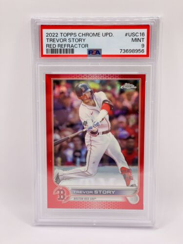 Trevor Story 2022 Topps Chrome Update Red /25 Psa 9 Color Match