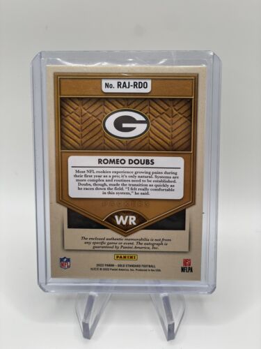 Romeo Doubs 2022 Panini Gold Standard Rpa #’d /199 Rc Gb Packers