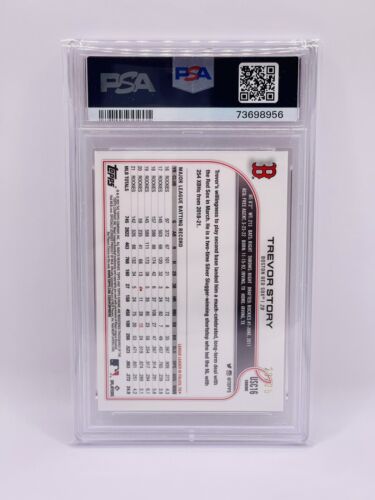 Trevor Story 2022 Topps Chrome Update Red /25 Psa 9 Color Match