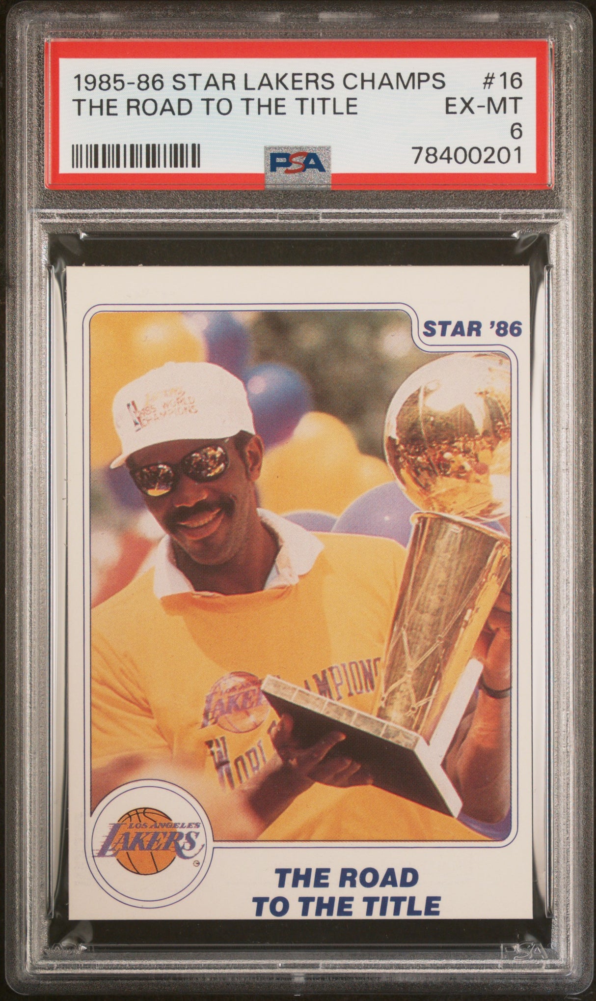 The Road To The Title 1985-86 Star Lakers Champions #16 Psa 6